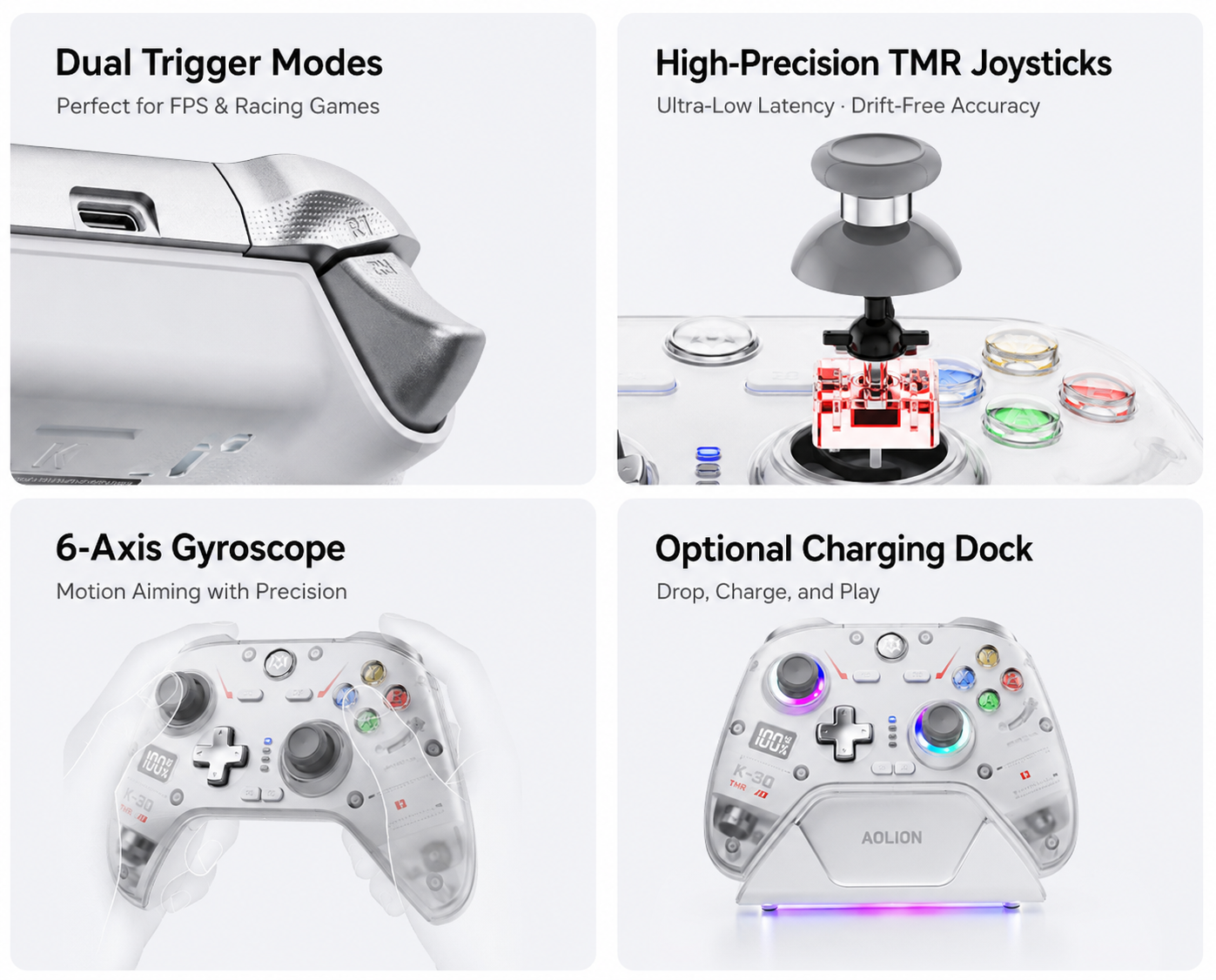 Two Trigger Modes for Racing and Shooting