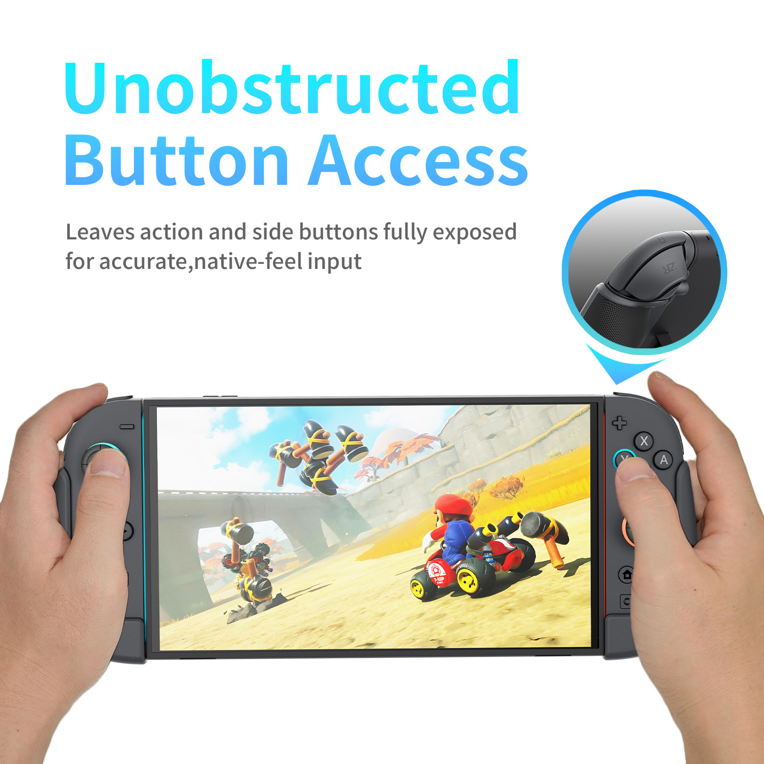 Full Button Access, Zero Interference